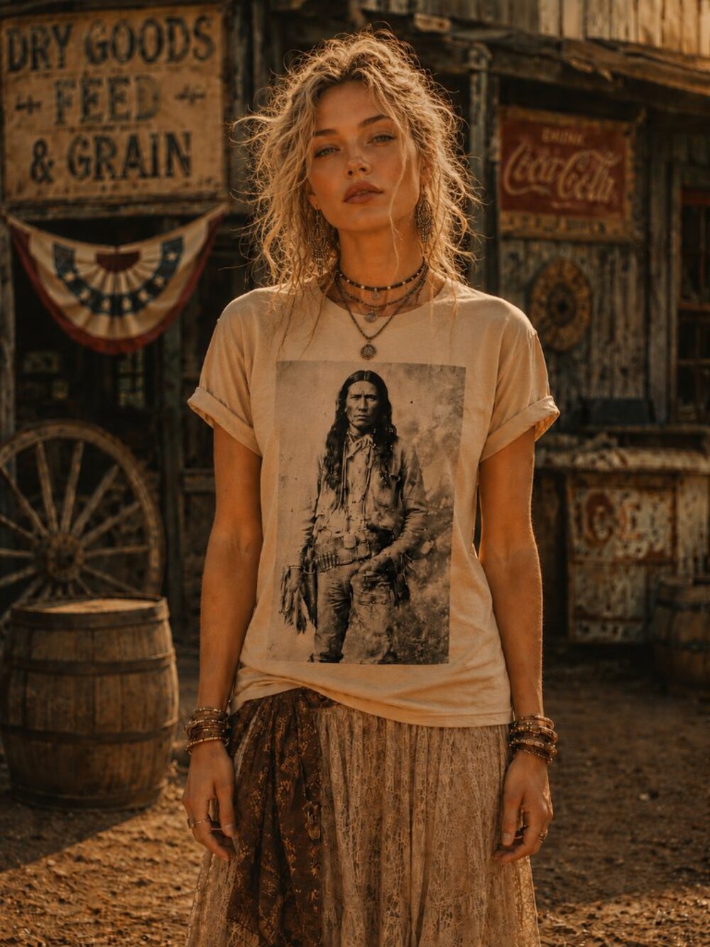Native Warrior Vintage Heritage Tee HATMAN ORIGINALS VINTAGE STYLE T SHIRT TEE